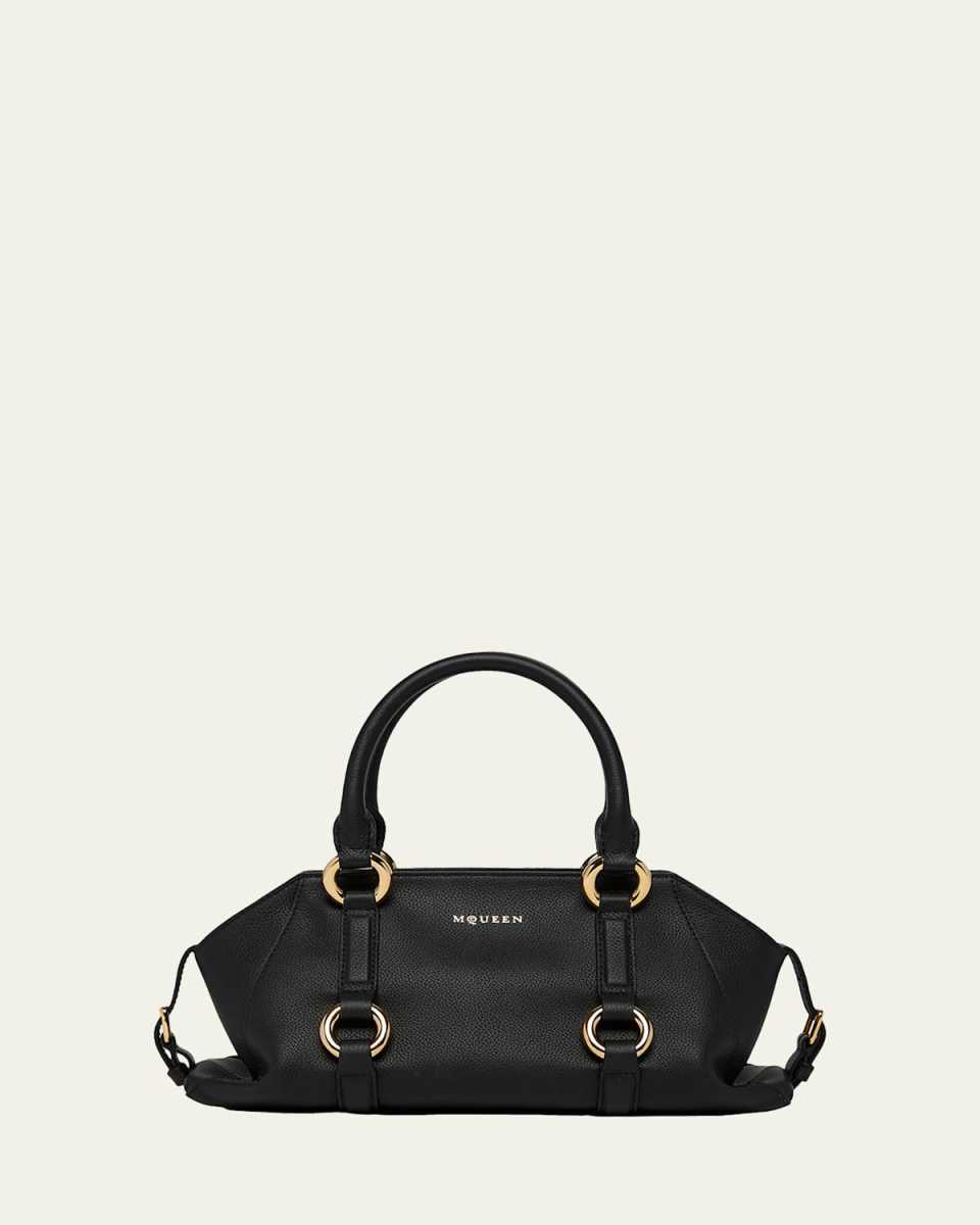 Farringdon Small Elongated Calf Leather Crossbody Bag